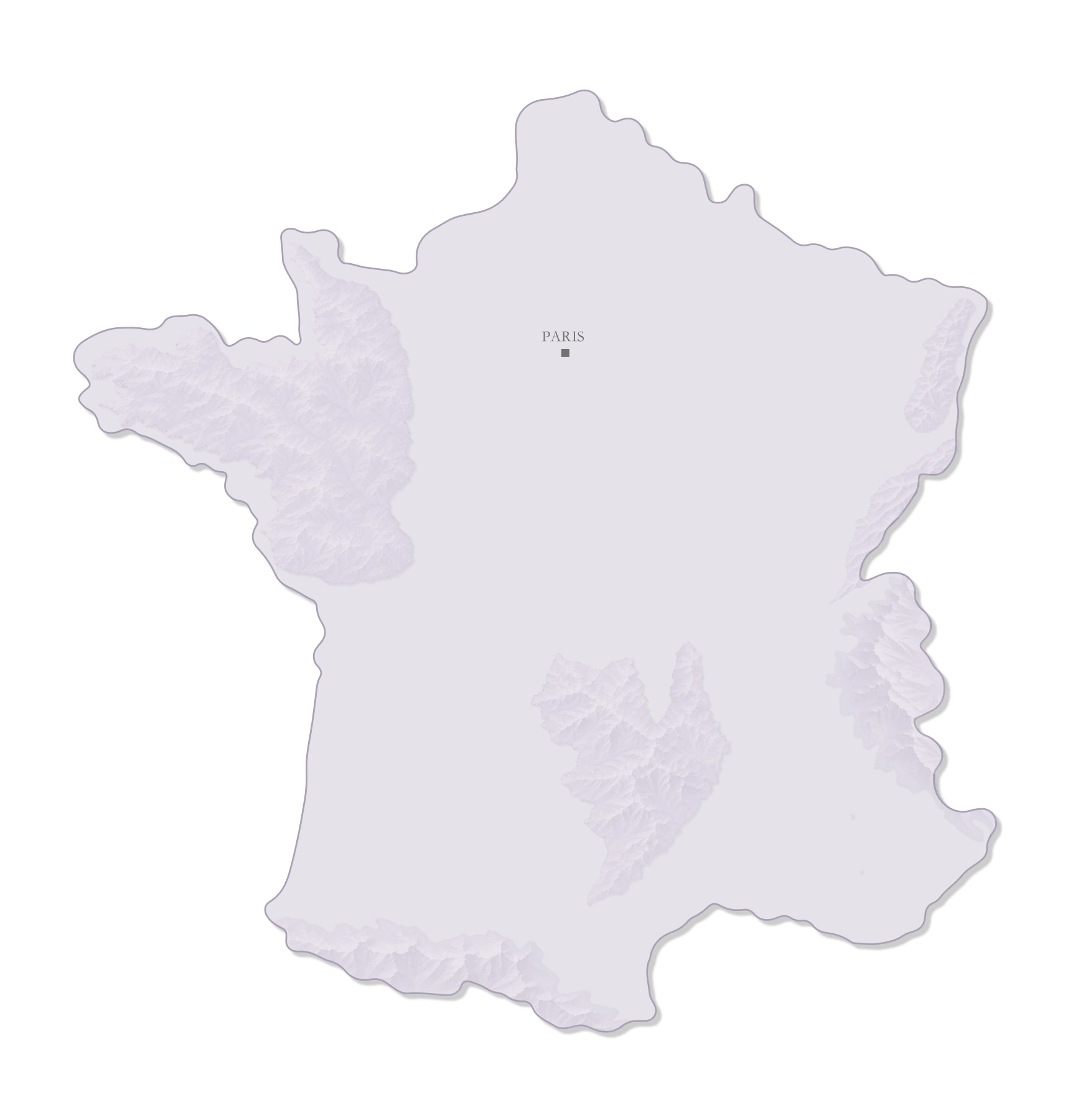 Carte de France et de ses reliefs